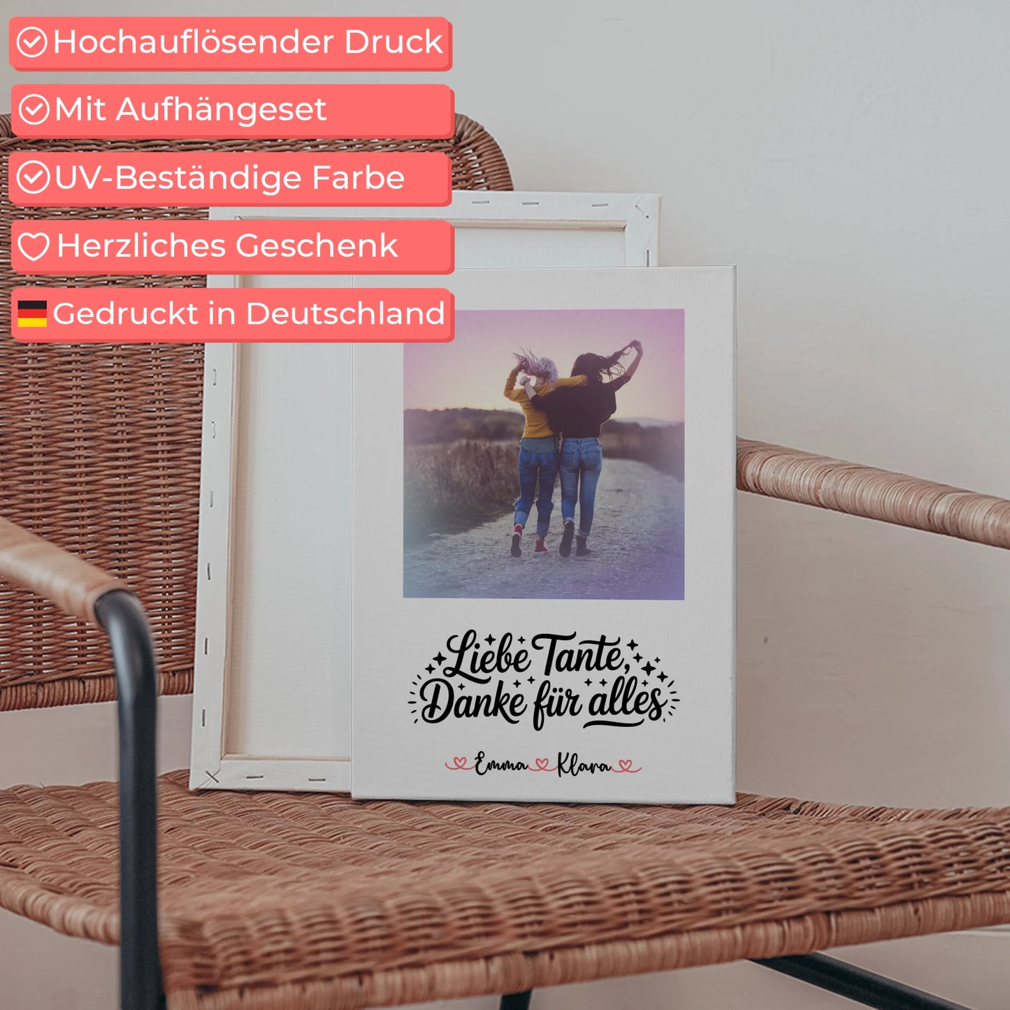 Fotocollage Großes Bild Aus Vielen Kleinen - Liebe Tante Mit Foto & Namen