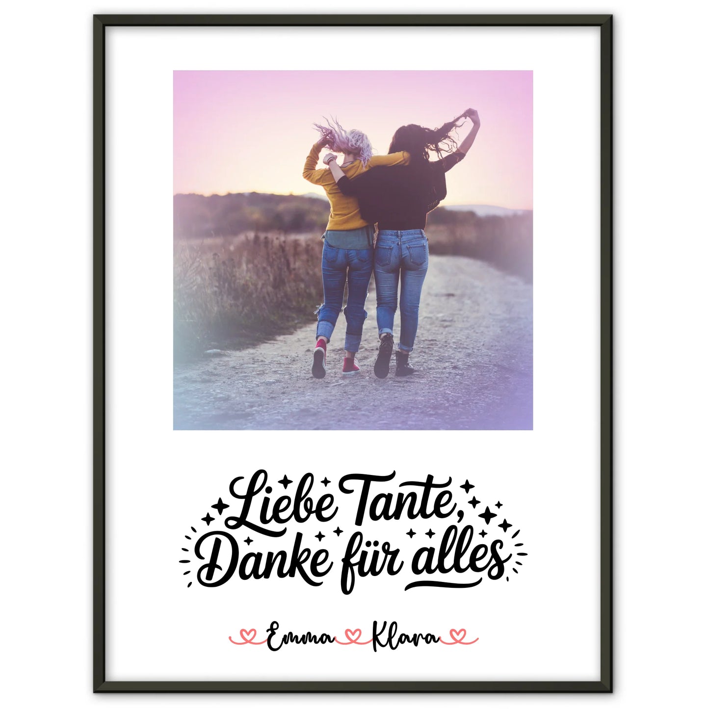 Personalisiertes Poster Liebe Tante Danke für alles Mit Foto Namen & Wunschtext