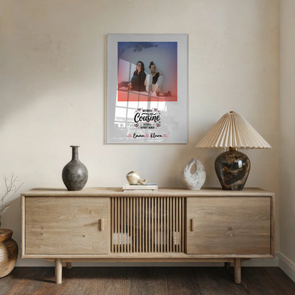 Foto Acrylglas Weltbeste Cousine mit Foto, Namen & Wunschtext