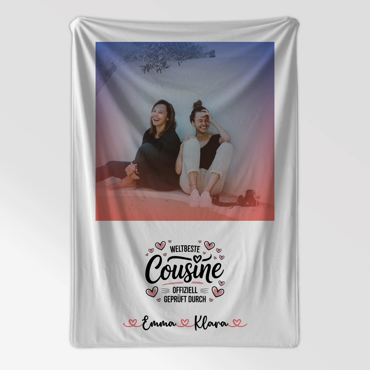 Personalisierte Kuscheldecke Mit Namen Weltbeste Cousine Foto