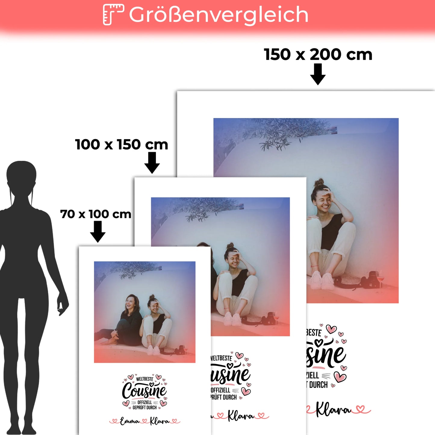 Personalisierte Kuscheldecke Mit Namen Weltbeste Cousine Foto