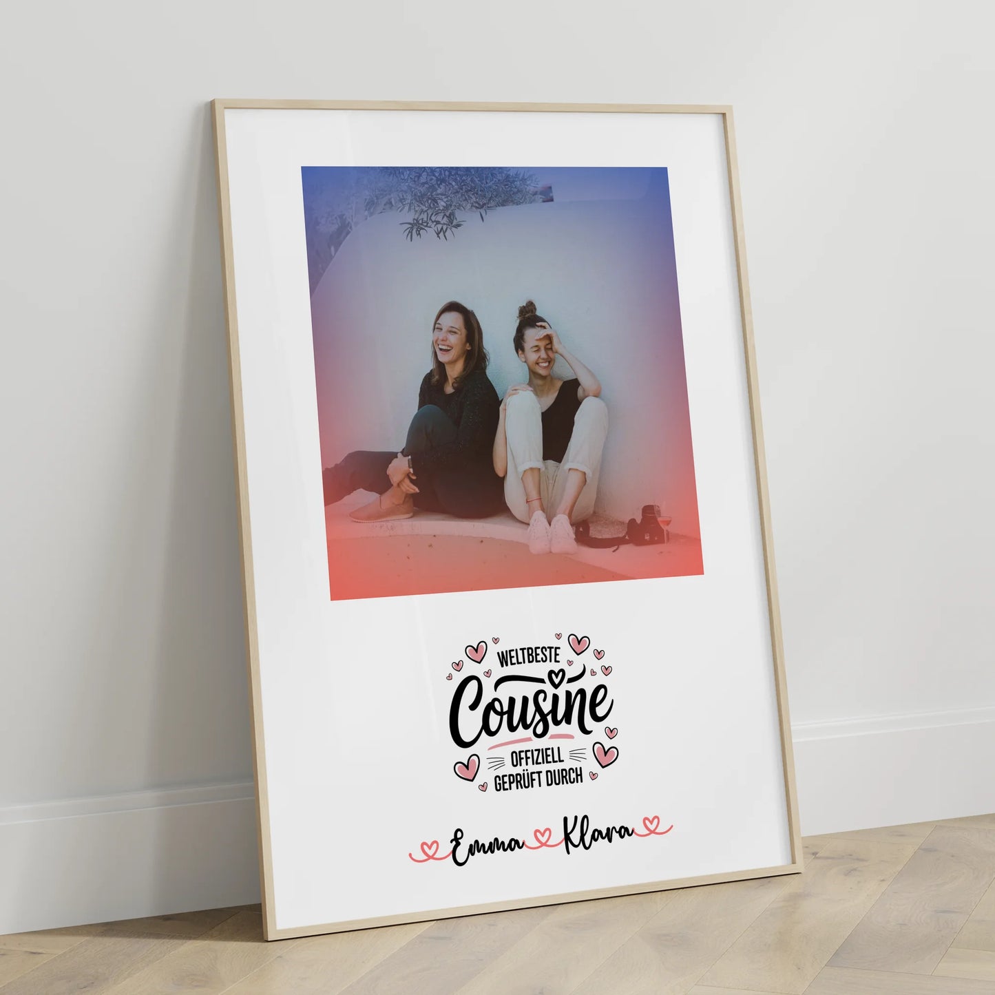 Foto Collage Poster Erstellen Weltbeste Cousine mit Namen 1 Foto