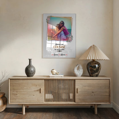 Personalisiertes Acryl Glas Bild Für Cousine Mit Foto Namen & Wunschtext