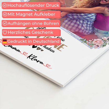 Poster Magnetisch Glück Ist eine Cousine Wie Dich Zu Haben Mit Foto & Namen