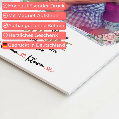 Poster Magnetisch Glück Ist eine Cousine Wie Dich Zu Haben Mit Foto & Namen