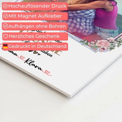 Poster Magnetisch Glück Ist eine Cousine Wie Dich Zu Haben Mit Foto & Namen