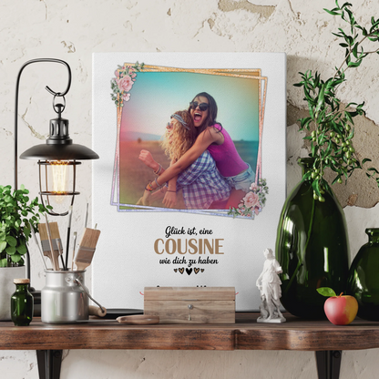Fotocollage Großes Bild Aus Vielen Kleinen für Cousine Mit Foto, Namen & Wunschtext