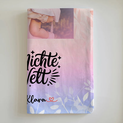 Personalisierte Kuscheldecke Mit Namen Beste Nichte Der Welt mit Foto & eigenem Spruch