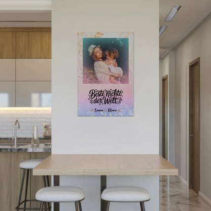 Fotoboard Magnet Poster Beste Nichte der Welt mit Foto, Namen & Wunschtext personalisiert