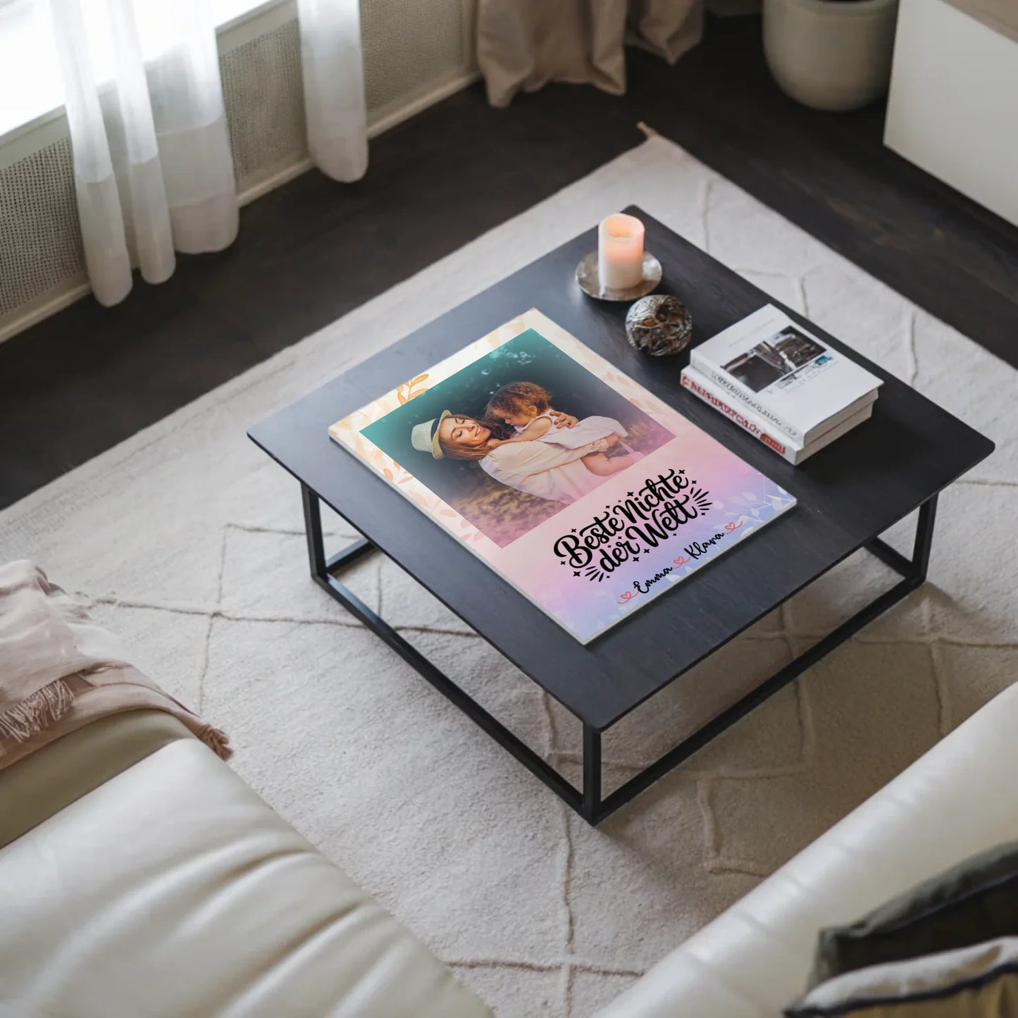 Fotoboard Magnet Poster Beste Nichte der Welt mit Foto, Namen & Wunschtext personalisiert