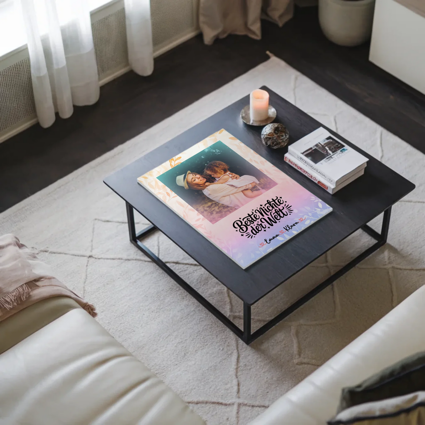 Fotoboard Magnet Poster Beste Nichte der Welt mit Foto, Namen & Wunschtext personalisiert