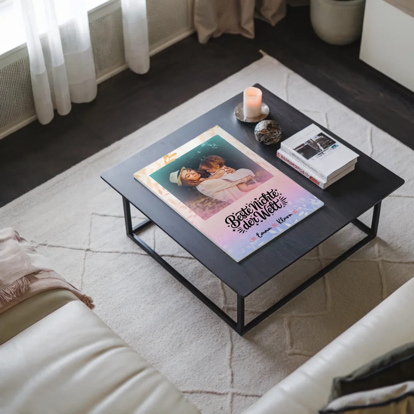 Fotoboard Magnet Poster Beste Nichte der Welt mit Foto, Namen & Wunschtext personalisiert