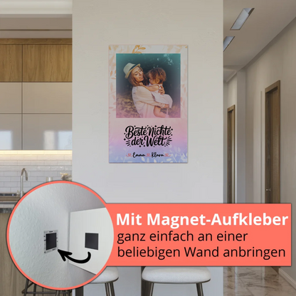 Fotoboard Magnet Poster Beste Nichte der Welt mit Foto, Namen & Wunschtext personalisiert