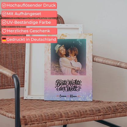 Fotocollage Großes Bild Aus Vielen Kleinen Leinwand für Beste Nichte Der Welt mit Namen