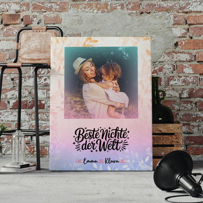 Fotocollage Großes Bild Aus Vielen Kleinen Leinwand für Beste Nichte Der Welt mit Namen