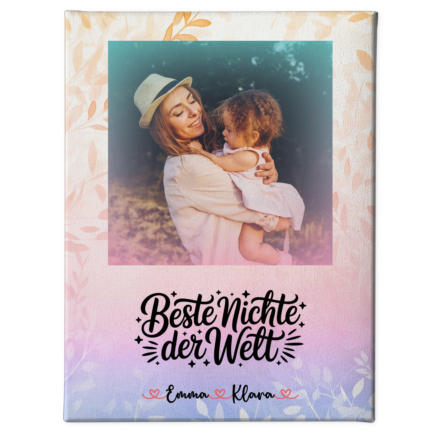 Fotocollage Großes Bild Aus Vielen Kleinen Leinwand für Beste Nichte Der Welt mit Namen