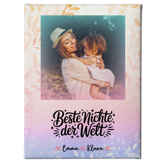 Fotocollage Großes Bild Aus Vielen Kleinen Leinwand für Beste Nichte Der Welt mit Namen