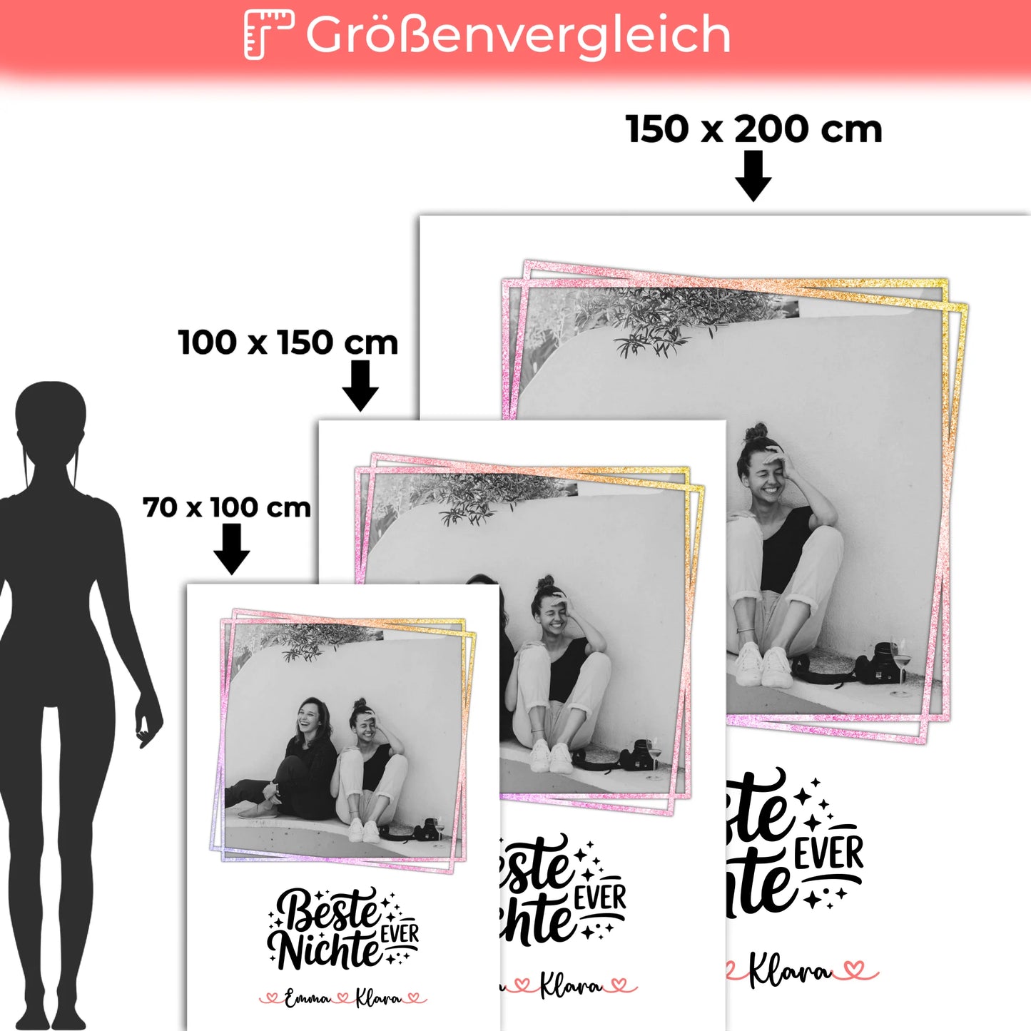 Personalisierte Namensdecke Beste Nichte Ever Mit Foto & Namen