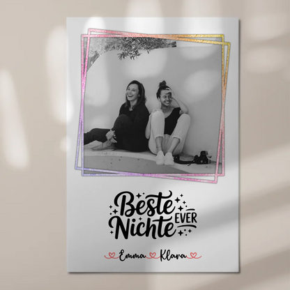 Magnet Poster Wandbild Fotocollage Beste Nichte Ever Mit Foto & Namen