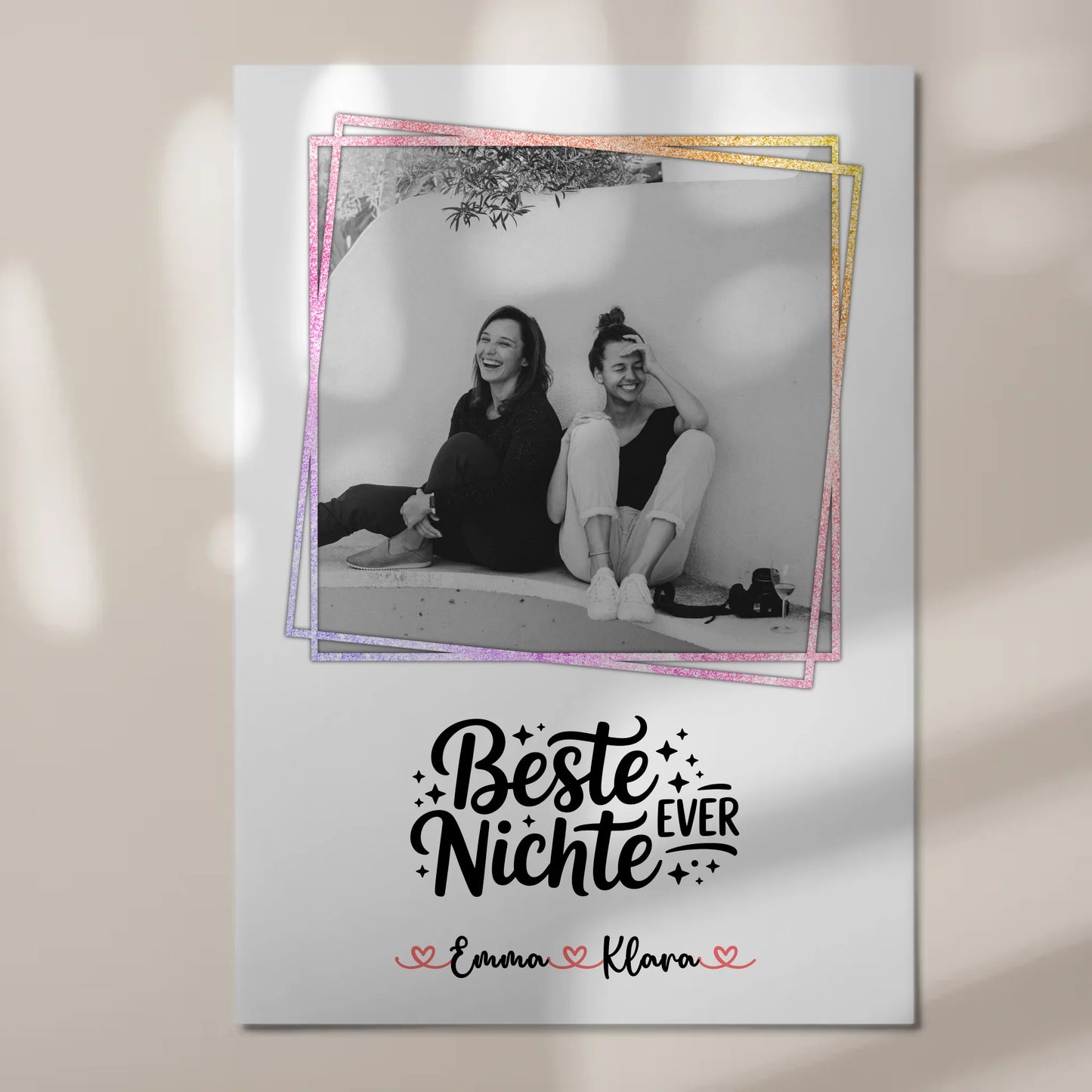 Magnet Poster Wandbild Fotocollage Beste Nichte Ever Mit Foto & Namen