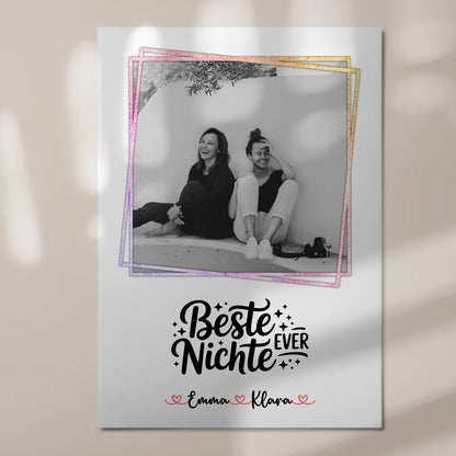 Magnet Poster Wandbild Fotocollage Beste Nichte Ever Mit Foto & Namen