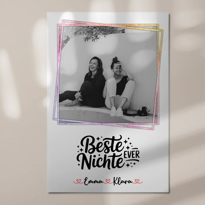 Magnet Poster Wandbild Fotocollage Beste Nichte Ever Mit Foto & Namen