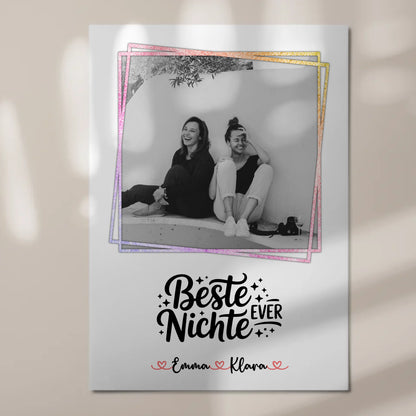 Magnet Poster Wandbild Fotocollage Beste Nichte Ever Mit Foto & Namen