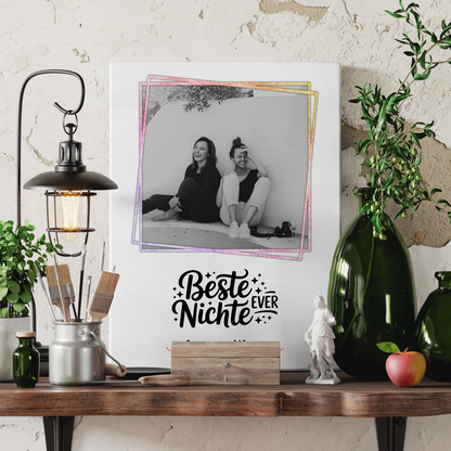 Leinwand Collagen Erstellen für Beste Nichte Ever Mit Foto & Namen Black & White