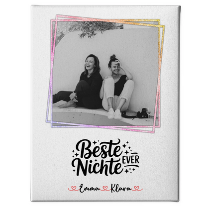 Leinwand Collagen Erstellen für Beste Nichte Ever Mit Foto & Namen Black & White