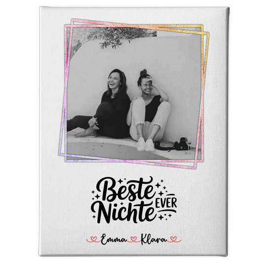 Leinwand Collagen Erstellen für Beste Nichte Ever Mit Foto & Namen Black & White