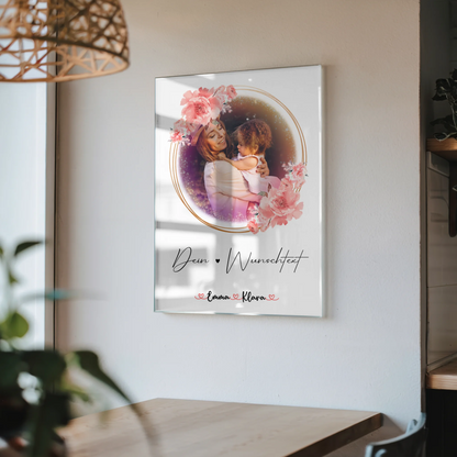 Bild Mit Acrylglas für Nichte mit 6 Fotos & Namen und Wunschtext