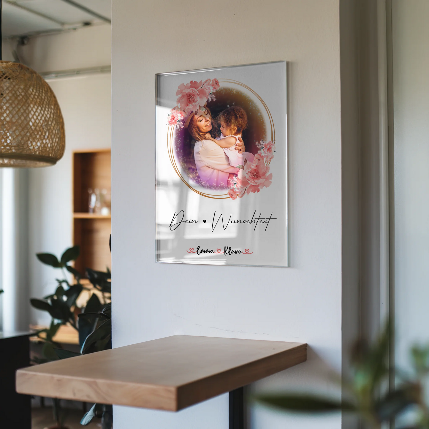 Bild Mit Acrylglas für Nichte mit 6 Fotos & Namen und Wunschtext