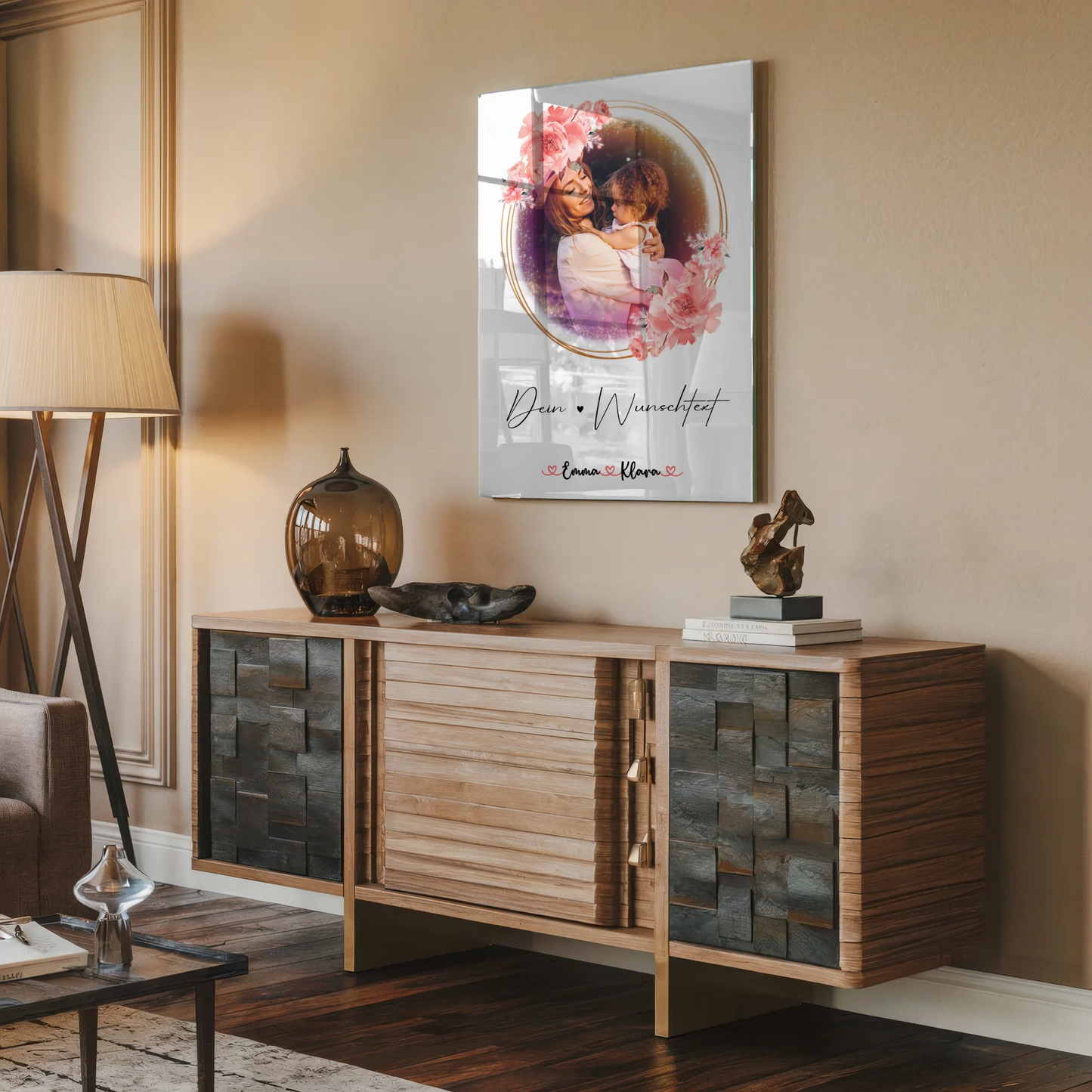 Bild Mit Acrylglas für Nichte mit 6 Fotos & Namen und Wunschtext