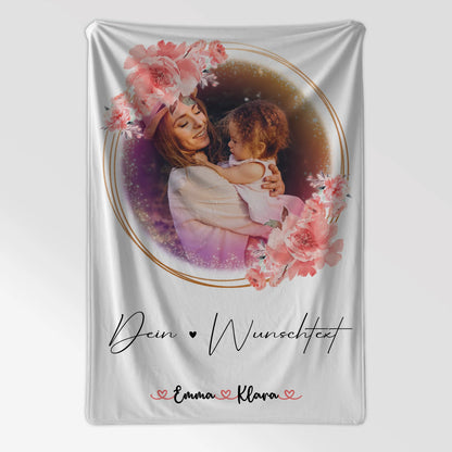 Kuscheldecke Mit Namen Und Motiv Nichte mit 1 Foto & Wunschtext