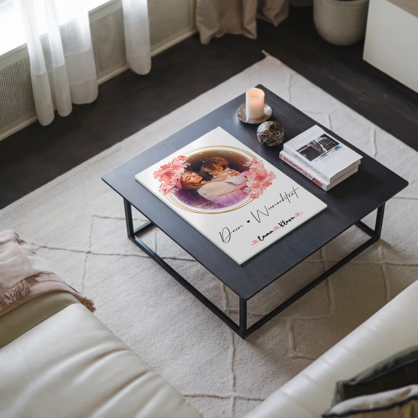 Fotoboard Magnet Poster Nichte 6 Fotos & Namen Wunschtext