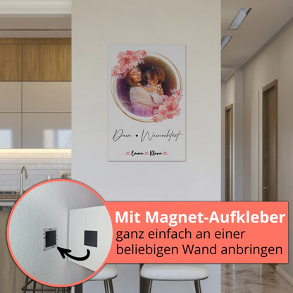Fotoboard Magnet Poster Nichte 6 Fotos & Namen Wunschtext