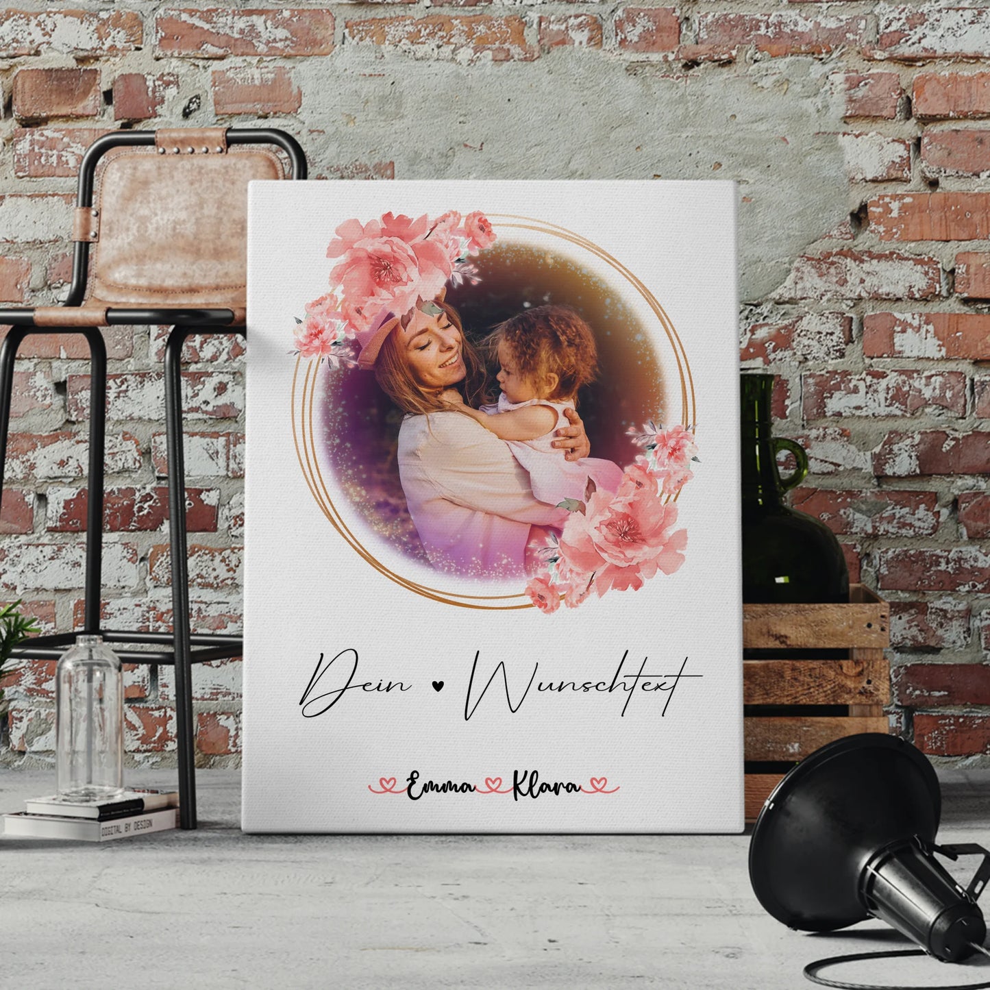 Leinwand Personalisiert Nichte - 6 Fotos & Namen mit Wunschtext