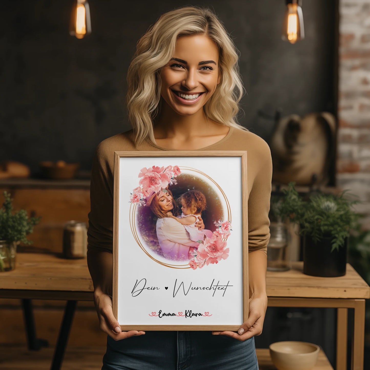 Poster Personalisiert Text für Nichte mit 1 Foto, Namen & Wunschtext