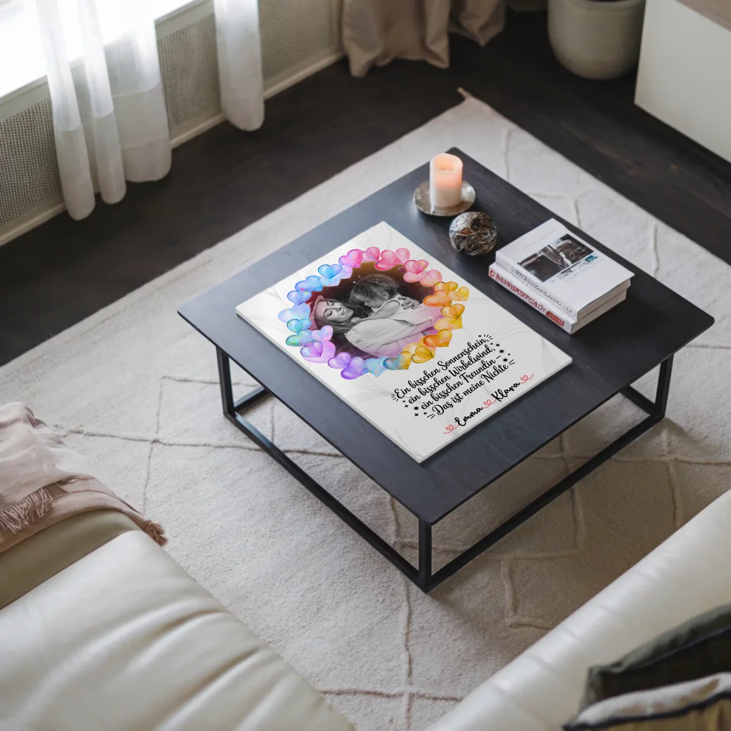 Poster Magnetisch personalisiert für Nichte Sonnenschein Wirbelwind mit 1 Foto & Namen