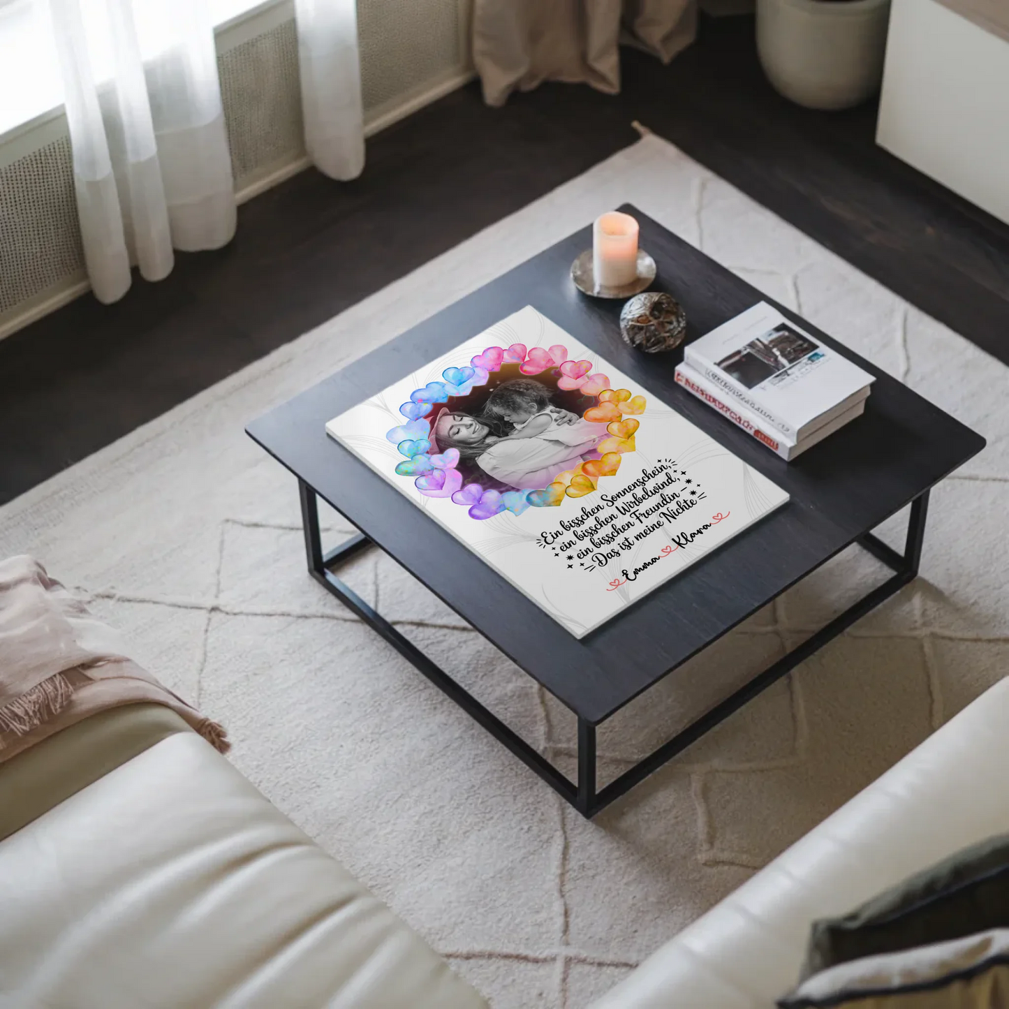 Poster Magnetisch personalisiert für Nichte Sonnenschein Wirbelwind mit 1 Foto & Namen