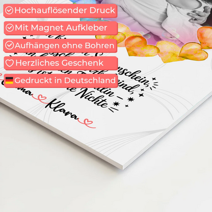 Poster Magnetisch personalisiert für Nichte Sonnenschein Wirbelwind mit 1 Foto & Namen