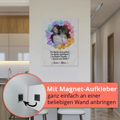 Poster Magnetisch personalisiert für Nichte Sonnenschein Wirbelwind mit 1 Foto & Namen