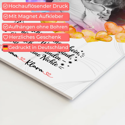 Poster Magnetisch personalisiert für Nichte Sonnenschein Wirbelwind mit 1 Foto & Namen