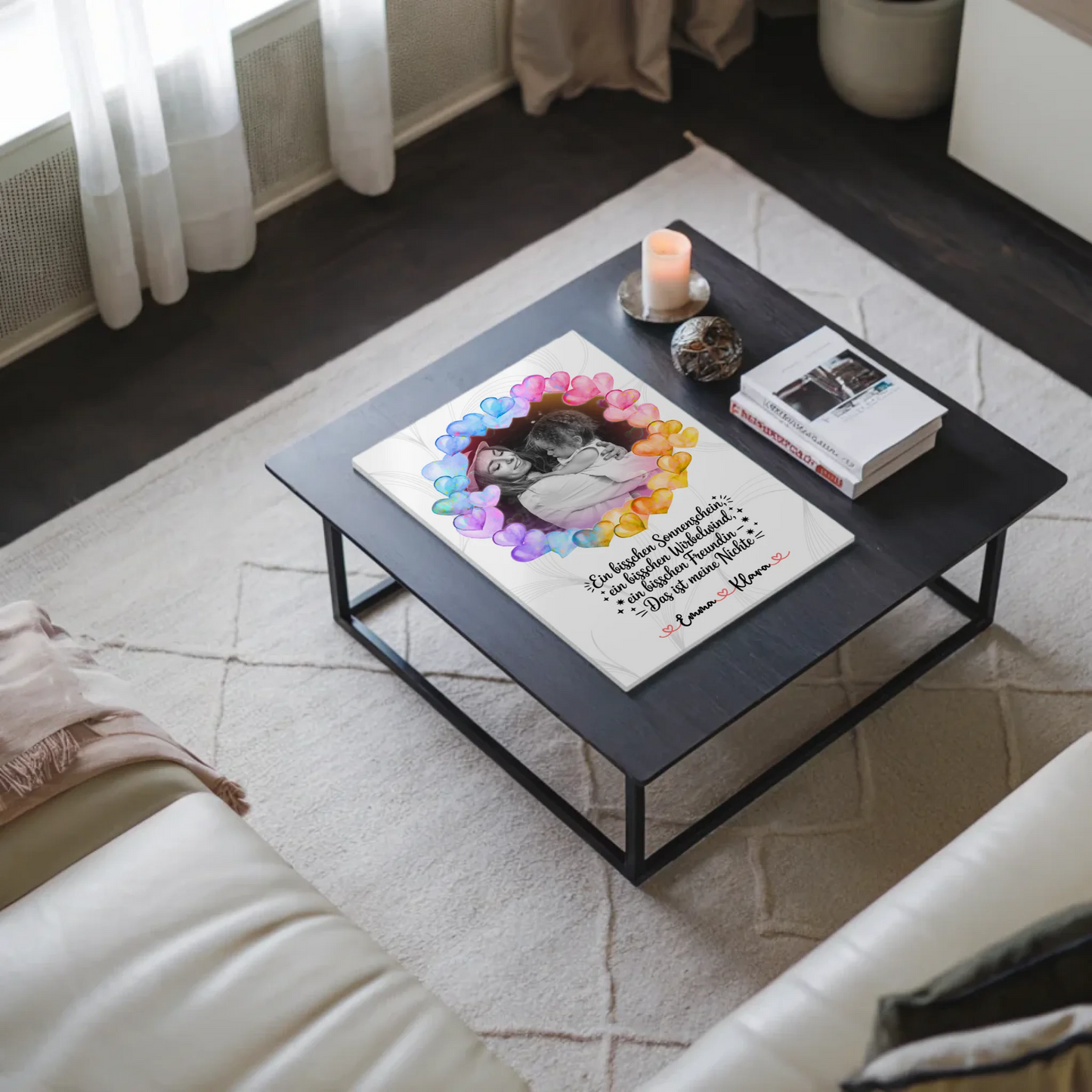 Poster Magnetisch personalisiert für Nichte Sonnenschein Wirbelwind mit 1 Foto & Namen