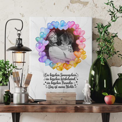 Leinwand Collagen Erstellen Sonnenschein Wirbelwind Nichte mit Namen & Foto personalisierbar