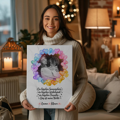 Leinwand Collagen Erstellen Sonnenschein Wirbelwind Nichte mit Namen & Foto personalisierbar