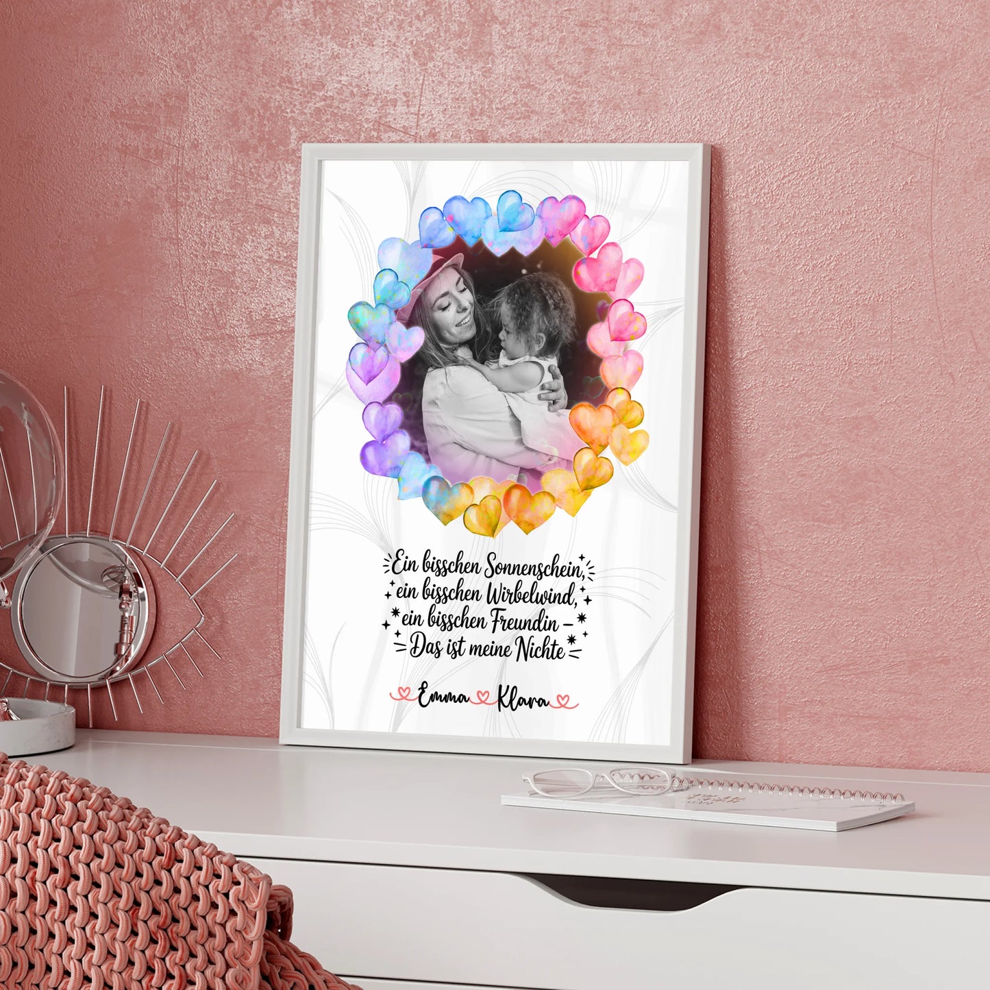 Foto Collage Poster Erstellen Nichte Sonnenschein Wirbelwind - 1 Foto, Name & Wunschtext