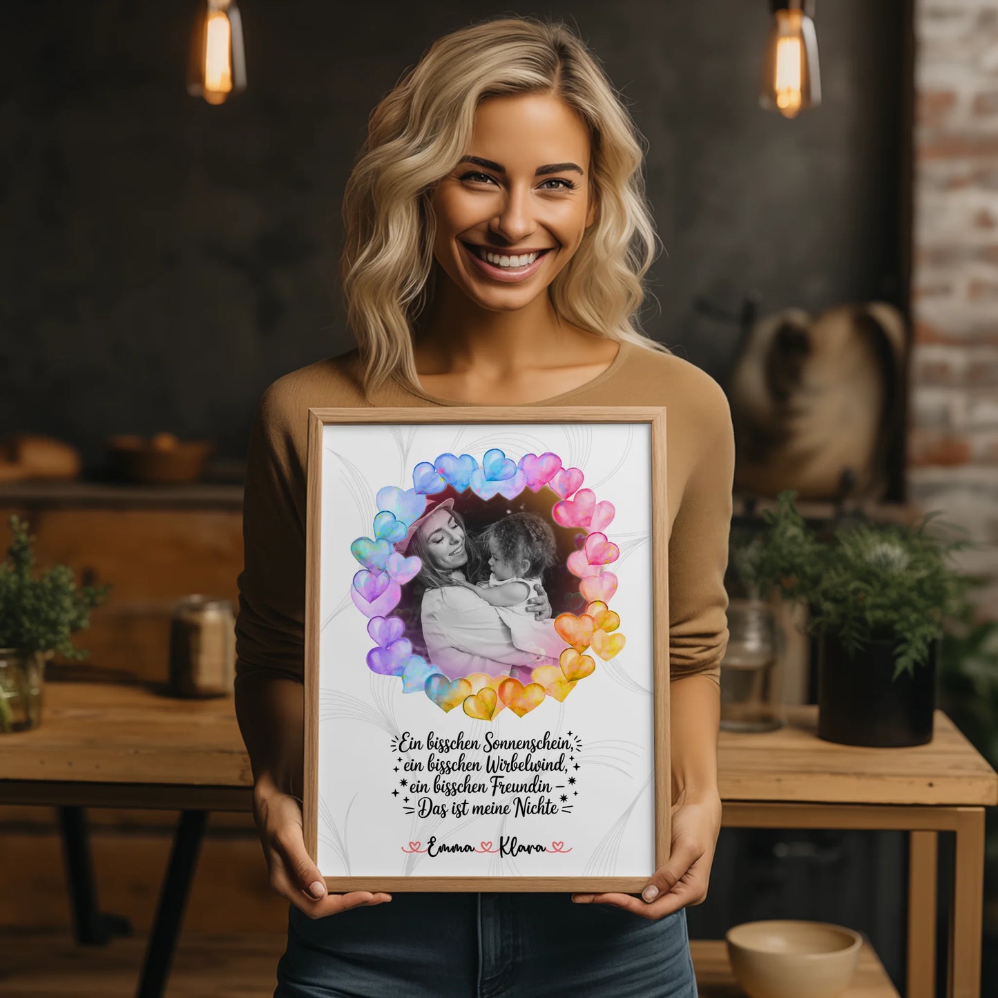 Foto Collage Poster Erstellen Nichte Sonnenschein Wirbelwind - 1 Foto, Name & Wunschtext