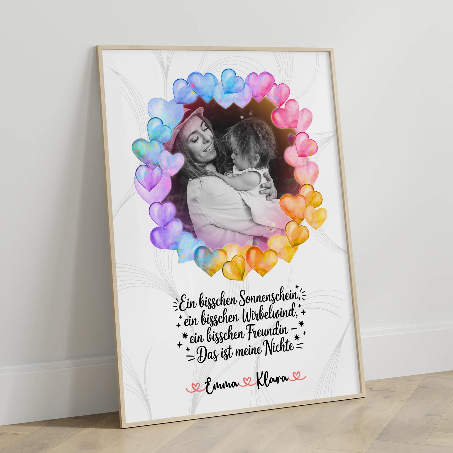 Foto Collage Poster Erstellen Nichte Sonnenschein Wirbelwind - 1 Foto, Name & Wunschtext