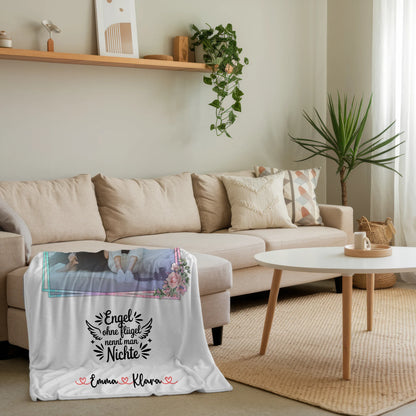 Personalisierte Kuscheldecke Mit Namen, Foto & Spruch